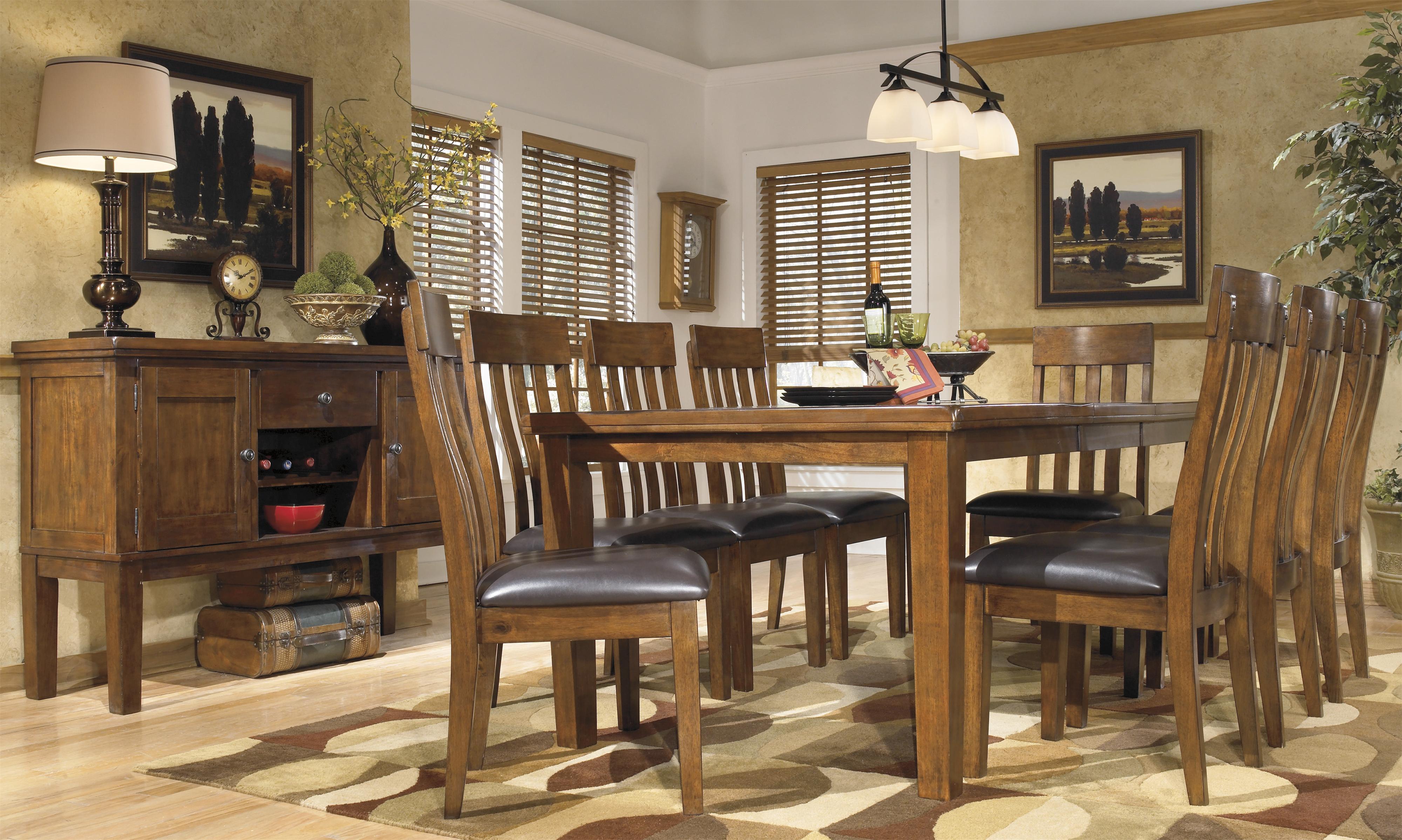 Ashley Signature Design Ralene Casual 9 Piece Dining Set with Butterfly